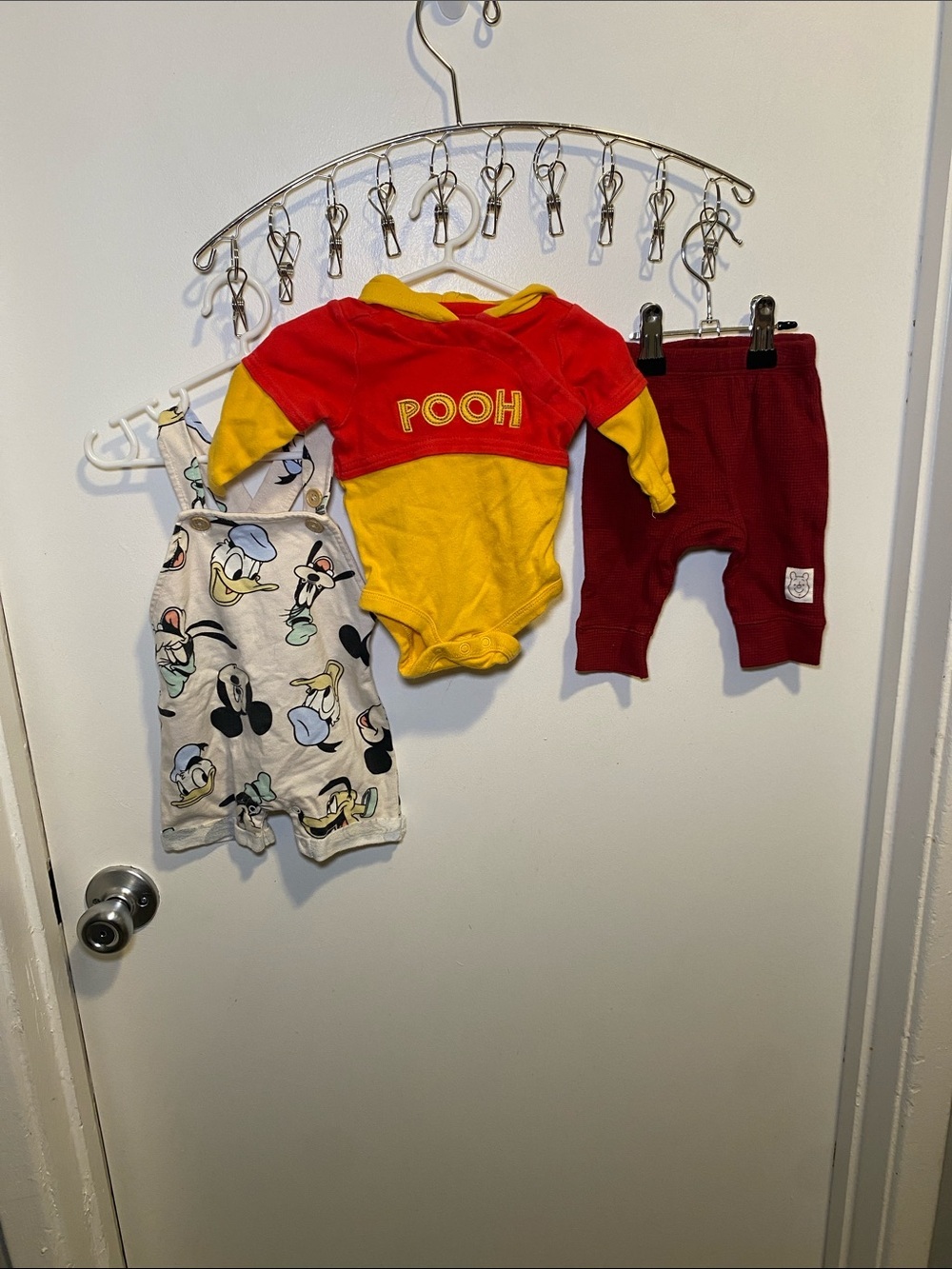 Disney Pooh Red and Yellow Baby One-Piece Bodysuit